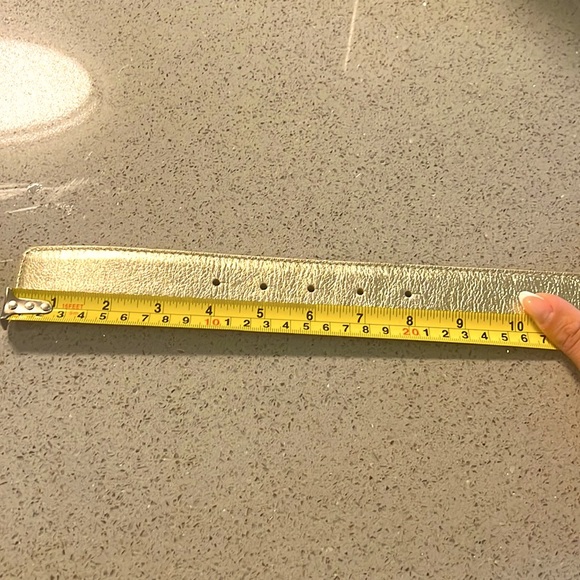 👉🏼 BRAND NEW  • Versace Metallic Gold Leather Medusa Belt 75CM - NO SCRATCHES - Picture 14 of 15